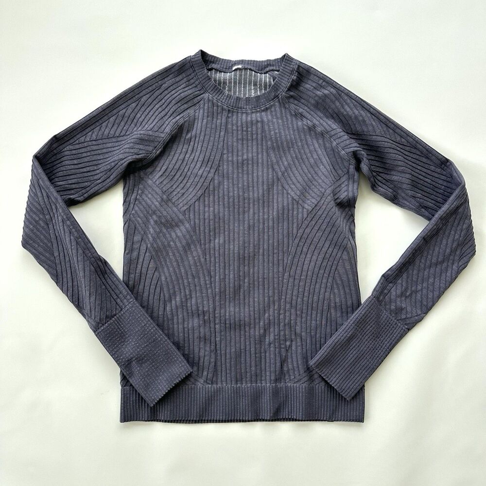 Lululemon Rest Less Pullover Aerial Current Black/White Size 6